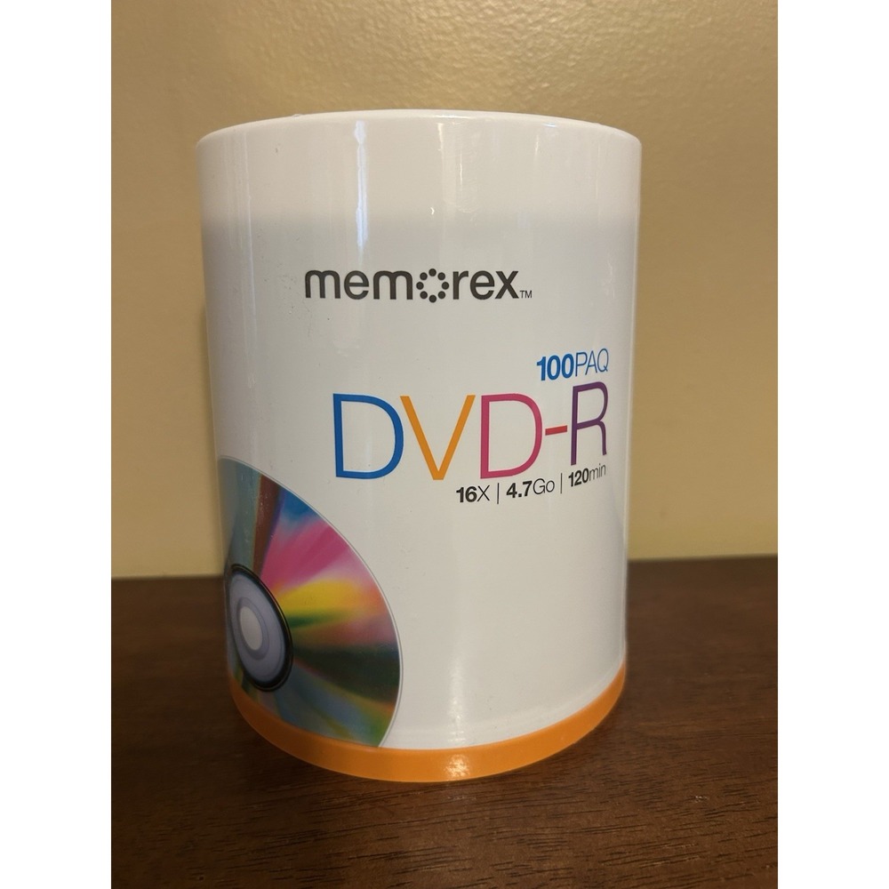 Memorex DVD-R Blank Discs 100 Pack Spindle 16x 4.7GB 120min Recordable Media NEW